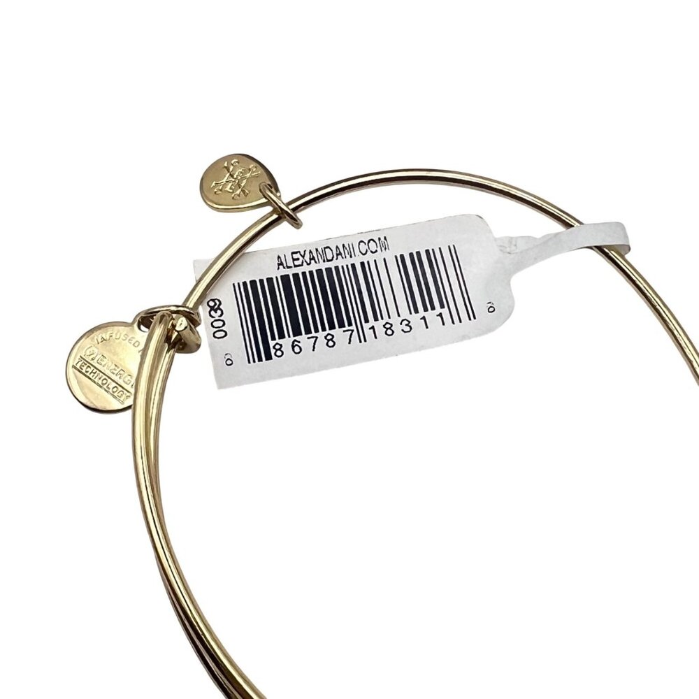 Alex And Ani Gold Bangle Bracelet Femme & Fierce Charm Barbie Collection Mattel - Picture 5 of 9